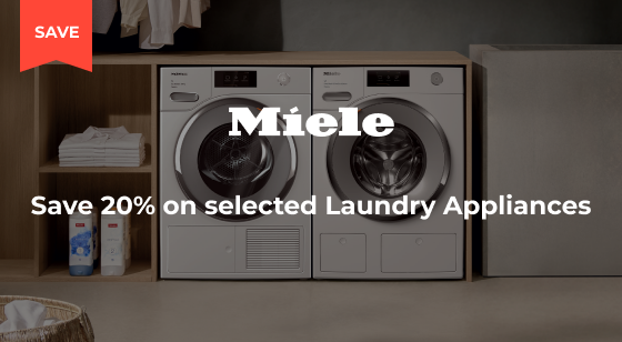 Purchase selected Laundry Appliances and Save 20%
