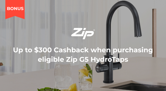 Purchase a selected Zip HydroTap and receive up to $300 Cashback