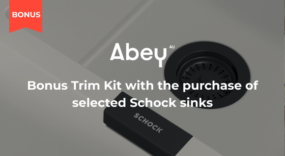 Bonus Trim Kit with selected Abey Schock Sinks 