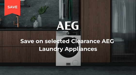 Purchase selected Clearance AEG Laundry Appliances and Save