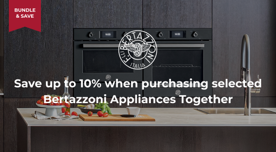 Purchase selected Bertazzoni Appliances together and Save up to 7.5%