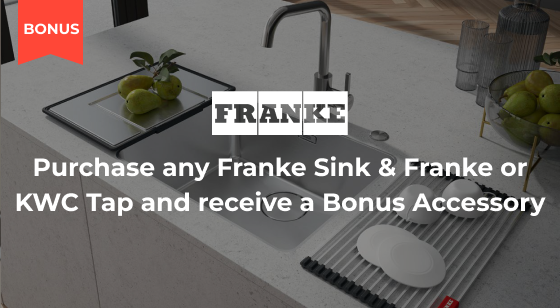 Purchase a Franke or KWC Tap and Franke Sink and receive a bonus Franke Water Filter