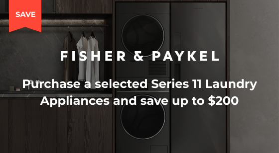 Purchase selected Fisher & Paykel Laundry Appliances and save up to $200