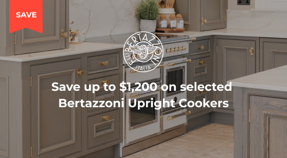Purchase selected Bertazzoni Upright Cookers and Save up to $1,200