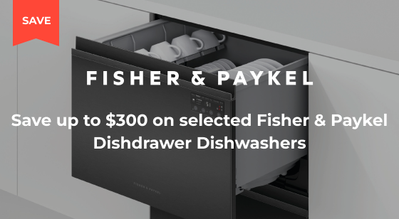 Purchase selected Fisher & Paykel Dishdrawer Dishwashers and Save up to $300