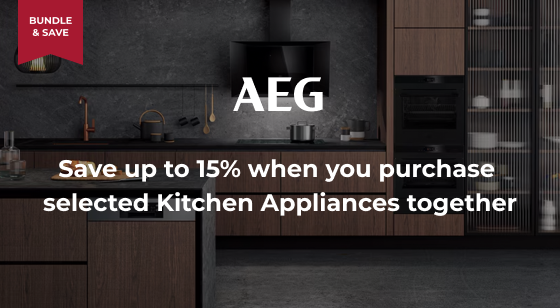 Purchase selected AEG Kitchen Appliances together and Save up to 15%