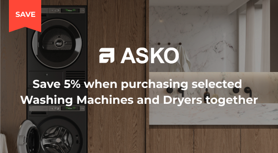 Purchase a selected ASKO Washer and Dryer together to Save 5%