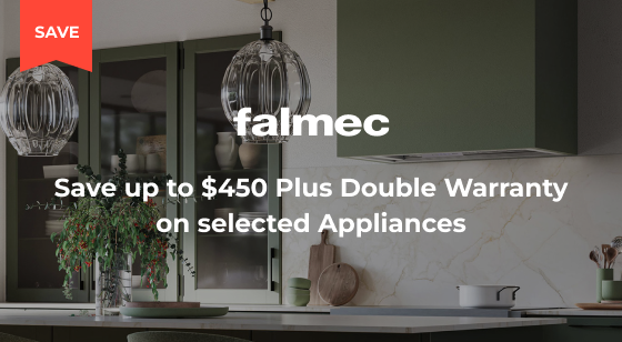 Purchase selected Falmec Appliances and Save up to $450 plus Double Warranty