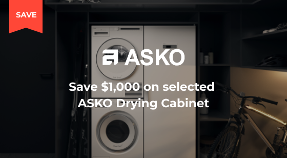 Purchase a selected ASKO Vented Drying Cabinet and Save $1,000