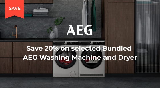 Save 20% when you purchase an AEG Washing Machine and Dryer together