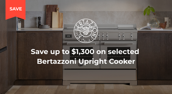 Purchase selected Bertazzoni Upright Cookers and Save up to $1,300