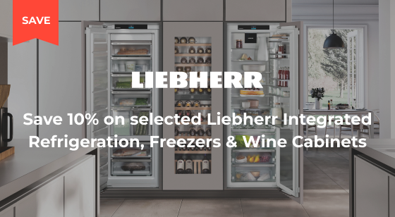 Purchase selected Liebherr integrated refrigeration, freezer and wine cabinets & Save 10%