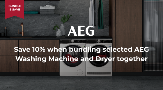 Save 10% when you purchase an AEG Washing Machine and Dryer together