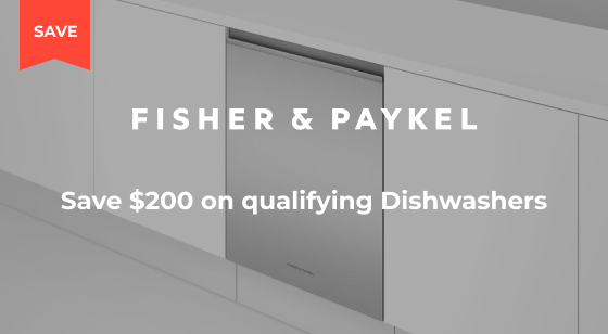 Purchase a selected Fisher & Paykel Dishwasher and Save $200