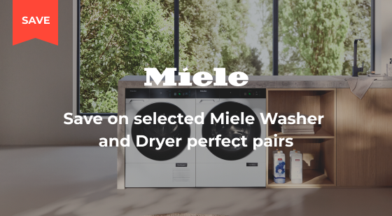 Purchase selected Miele Perfect Pair Laundry Appliances and Save up to $1,000