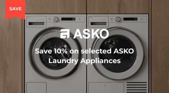 Purchase selected ASKO Laundry Appliances and Save up to 10%