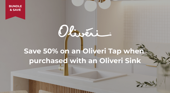 Purchase an Oliveri Sink and Tap together and Save 50% on the Tap