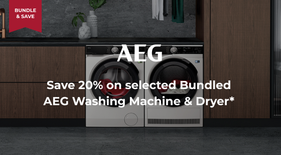Save 20% when you purchase an AEG Washing Machine and Dryer together
