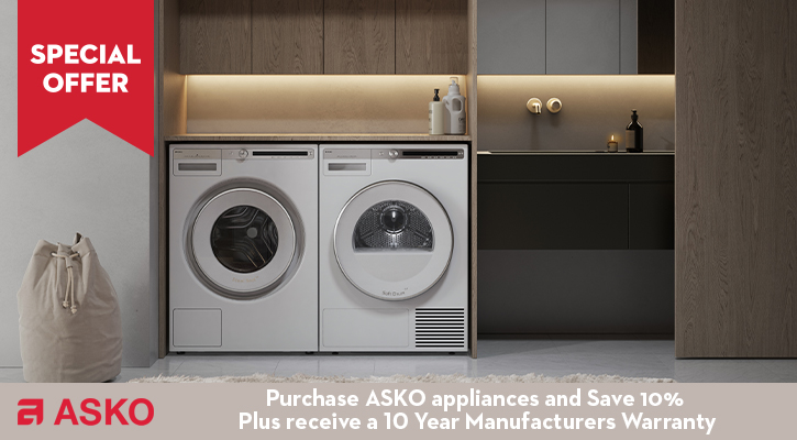 Purchase an ASKO Appliance and Save 10% Plus a Total 10 Year Manufacturers Warranty