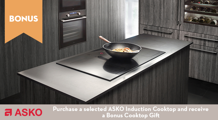 Purchase a selected ASKO Induction Cooktop and receive a Bonus Gift