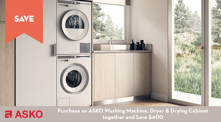 Buy My Partner + : Save $400 when you purchase a selected ASKO Laundry Package