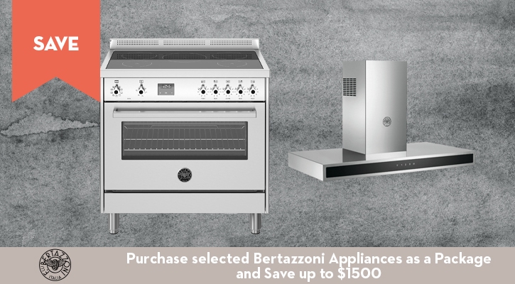 Purchase selected Bertazzoni Cooking Appliances as a bundle and Save up to $1500