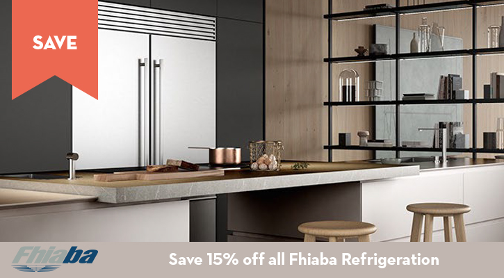 Enjoy 15% savings on ALL Fhiaba refrigeration