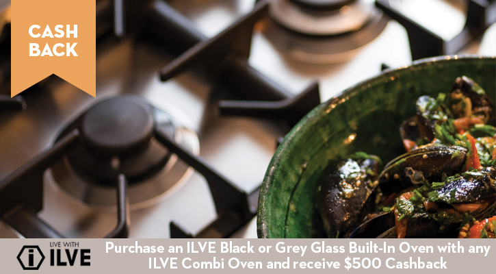 Purchase a selected ILVE Kitchen Appliance Package and receive $500 Cashback
