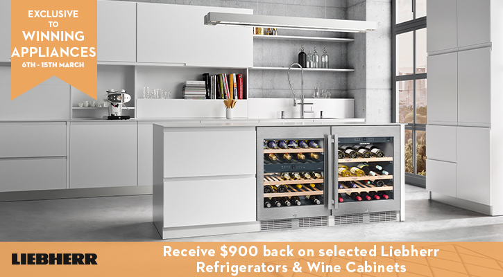 Receive $900 back on a selected Liebherr Refrigerators & Wine Cabinets