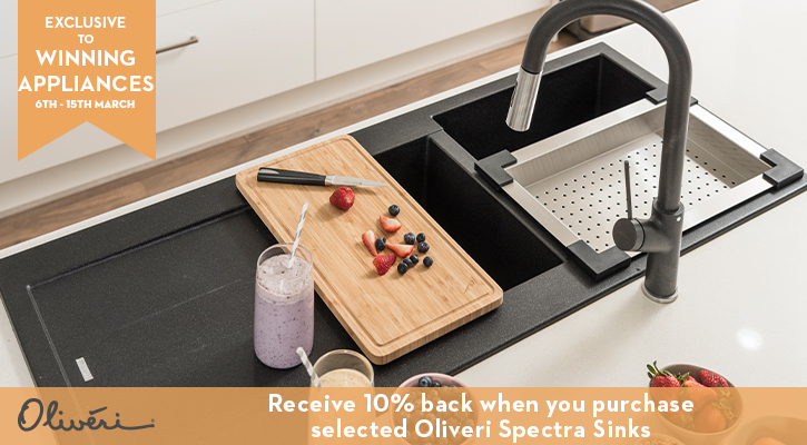 Receive 10% back when you purchase selected Oiveri Spectra Sinks