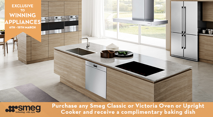 Purchase a selected Smeg Classic or Victoria Appliance and receive a Bonus Accessory