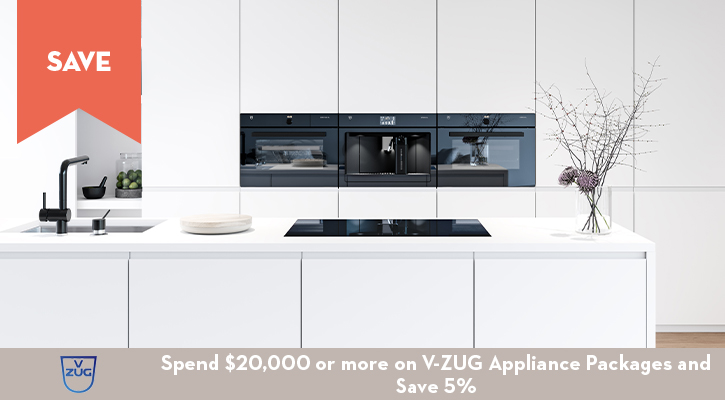 Save 5% with V-ZUG Appliances when you spend a certain amount