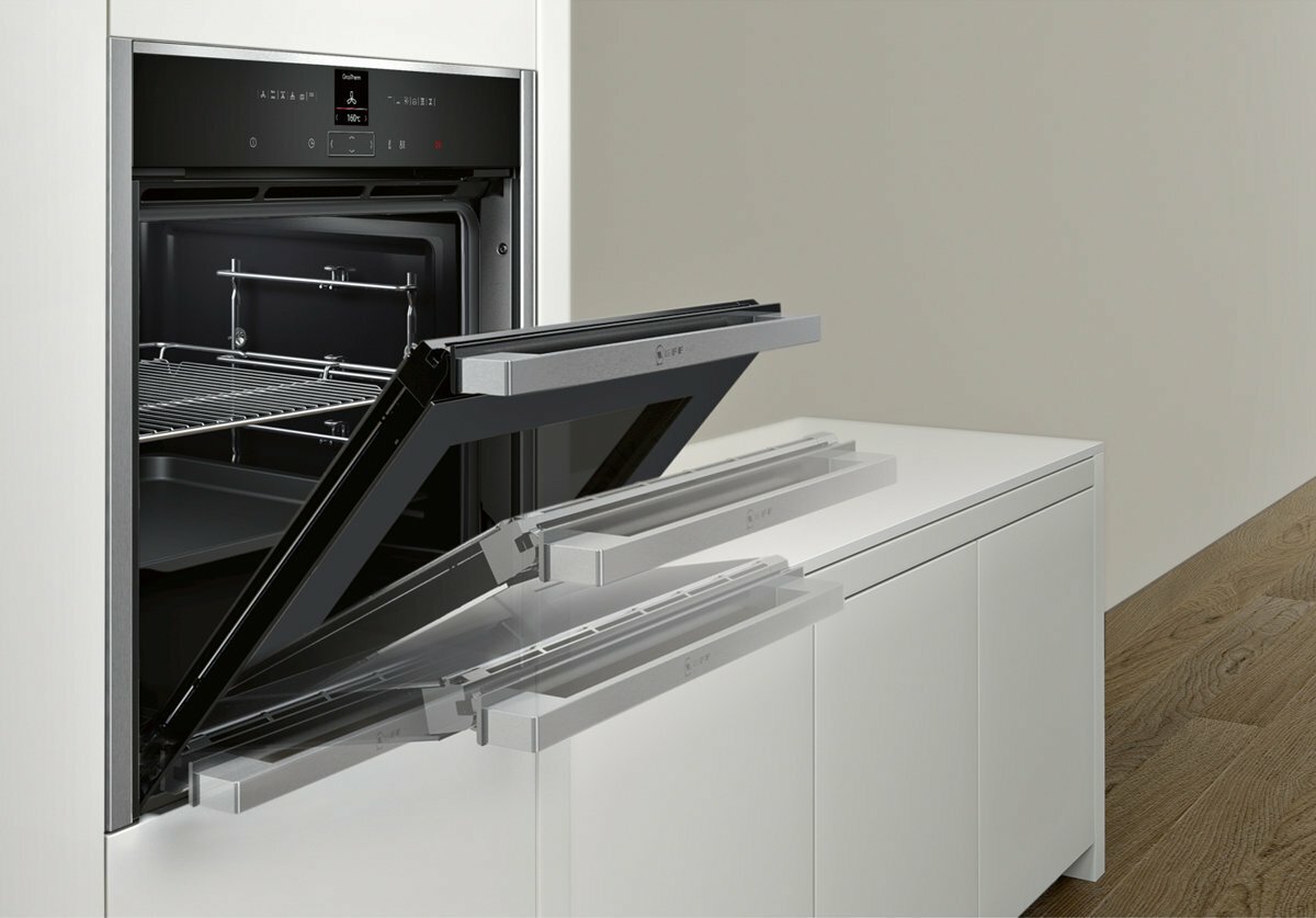 wall oven slide away door