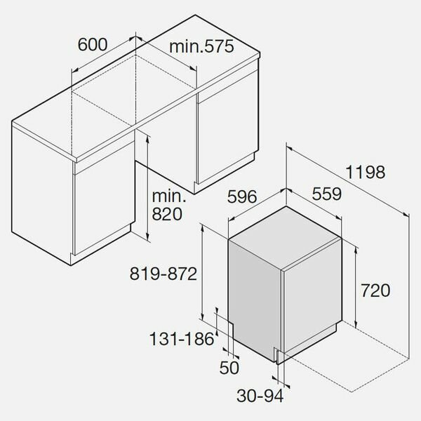 Under Bench Dishwasher Dimensions