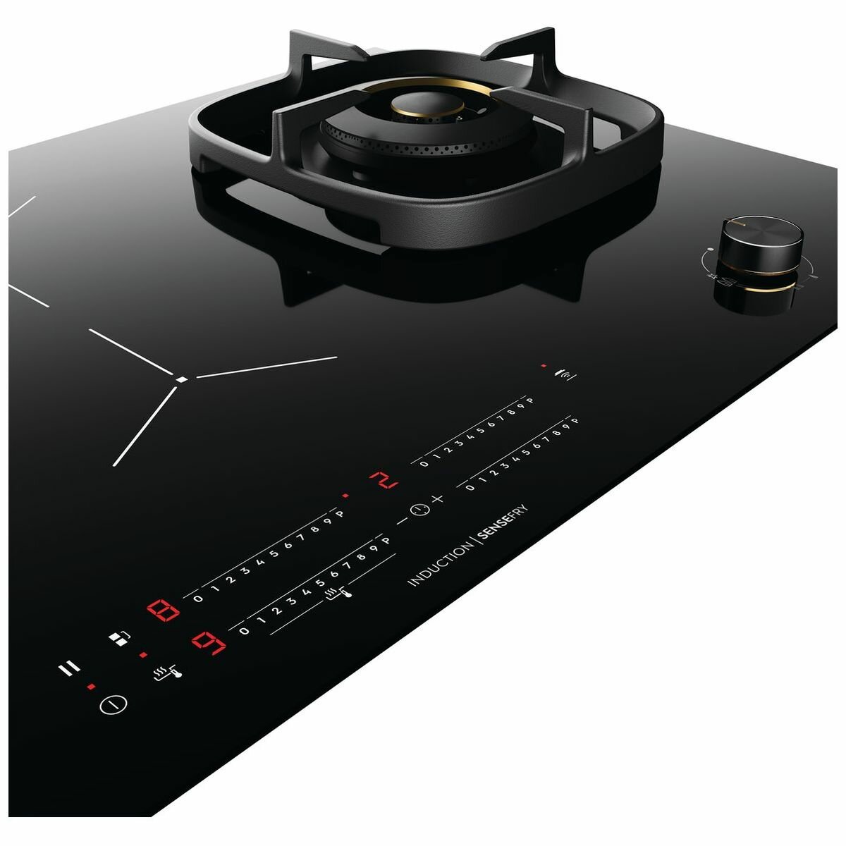 dual gas and induction cooktop