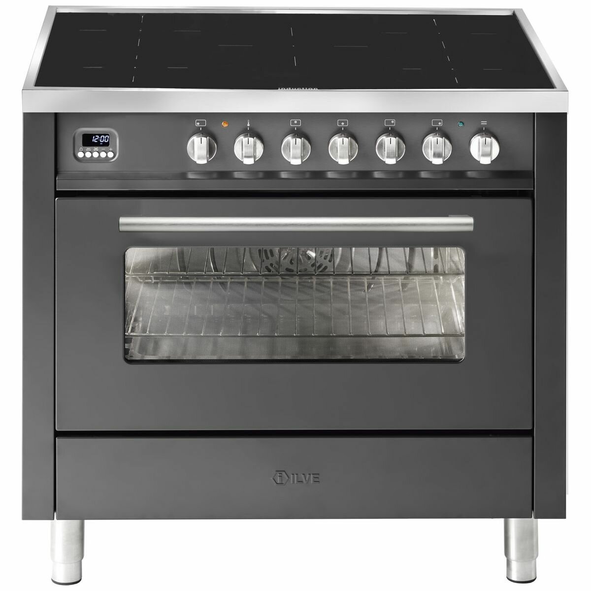 900mm freestanding oven with induction cooktop
