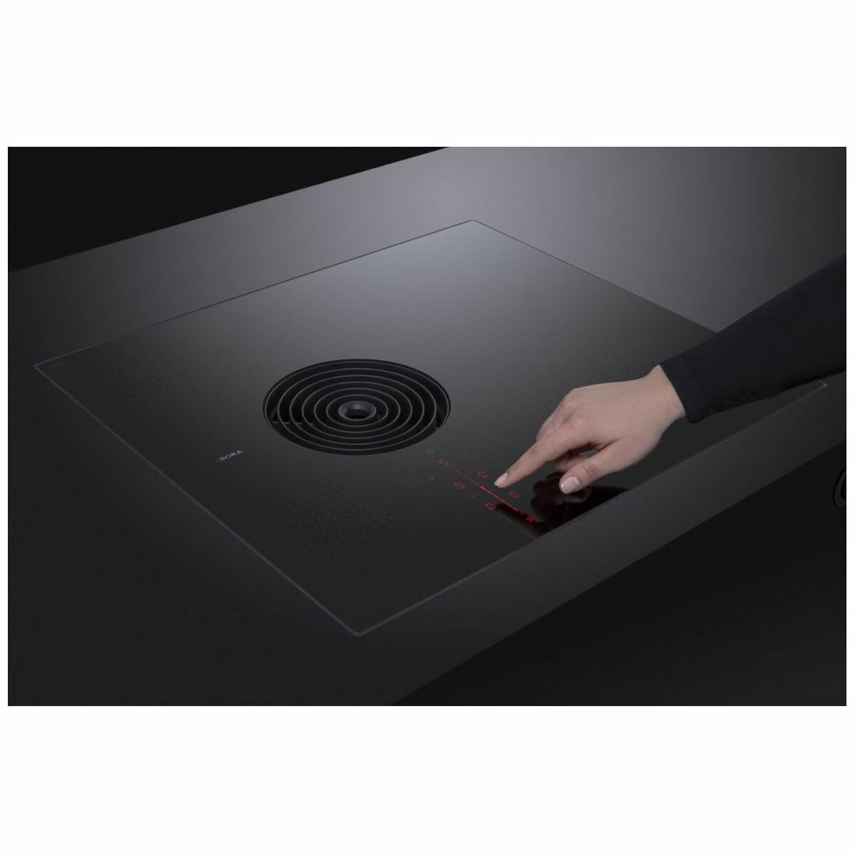 bora pure induction cooktop with integrated cooktop extractor