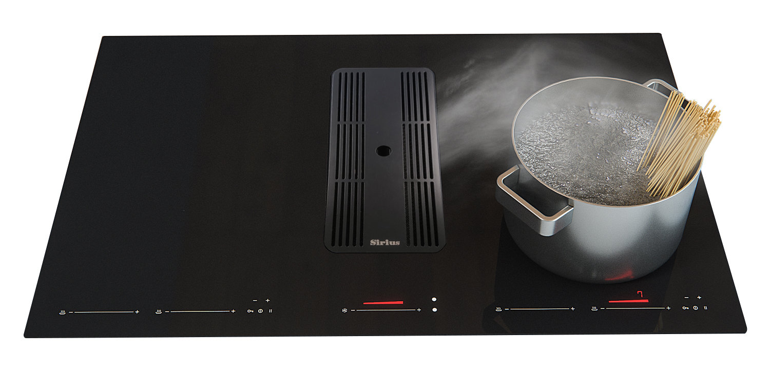 sirius induction cooktop with downdraft