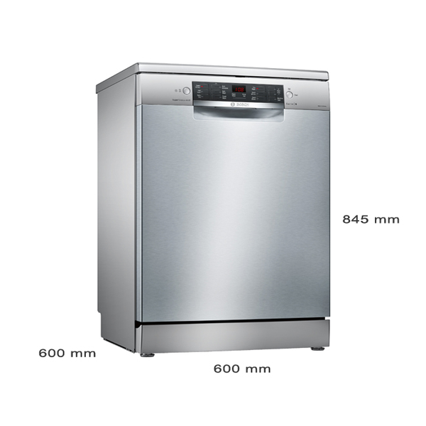 bosch sms66ji01a serie 6 stainless steel freestanding dishwasher