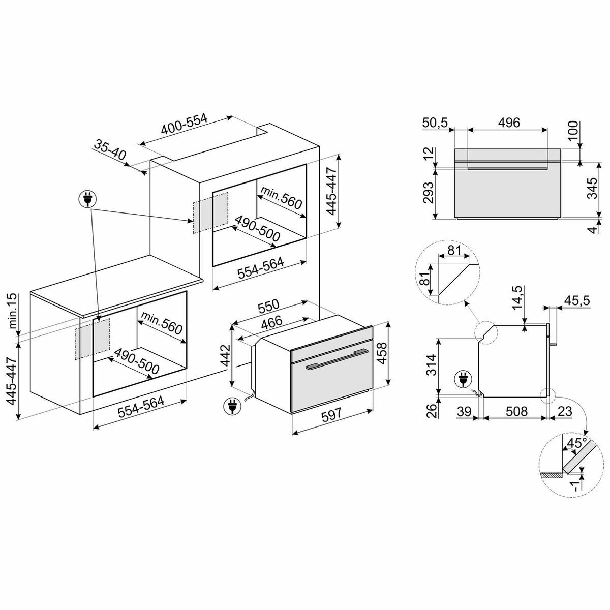 smeg built in microwave combination oven