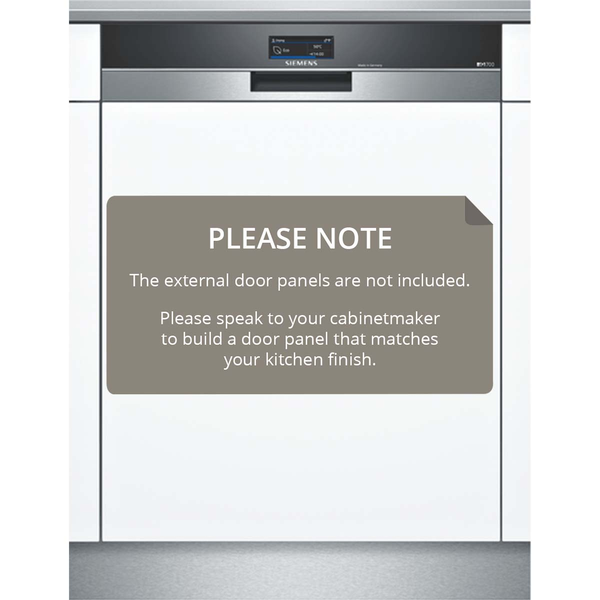 semi integrated siemens dishwasher