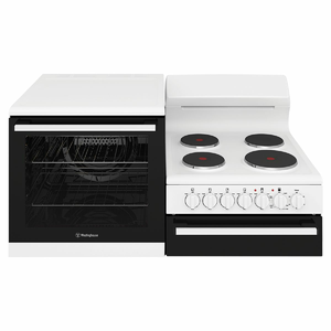 elevated electric oven and cooktop