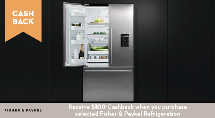 Claim $100 Cashback when you purchase a selected Refrigerator
